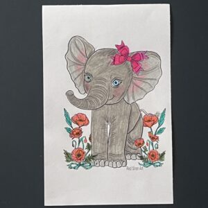 Coloriage - Miss éléphant