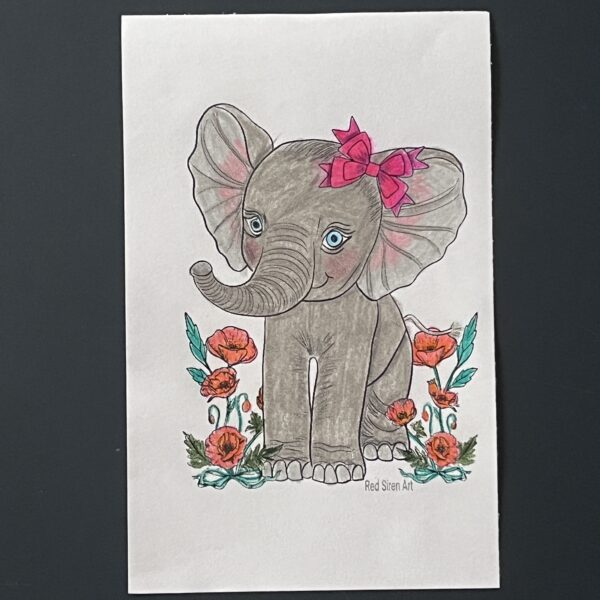 Coloriage - Miss éléphant