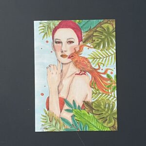 Coloriage - Une fille au naturel