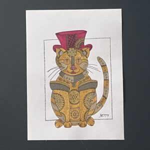 Coloriage - Chat steampunk