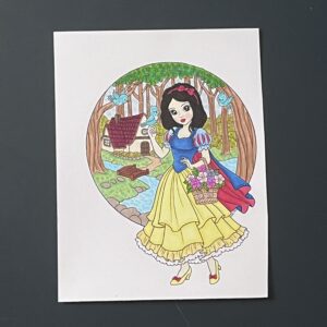 Coloriage - Blanche-Neige en forêt