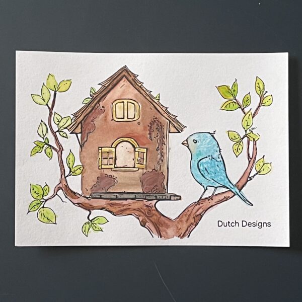 Coloriage - Maison d'oiseau