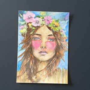 Coloriage - Portrait fleurie