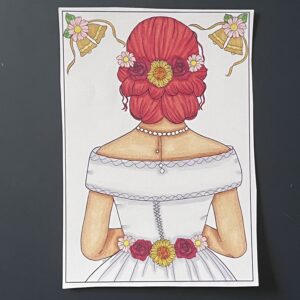 Coloriage - Vive la mariée