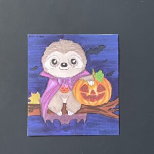 Coloriage - Le paresseux d'Halloween