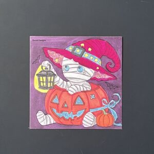 Coloriage - La momie dans la citrouille