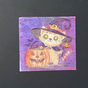 Coloriage - Chat d'Halloween