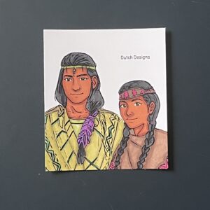 Coloriage - Portrait d'indiens