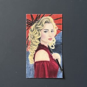 Coloriage - La femme au parapluie