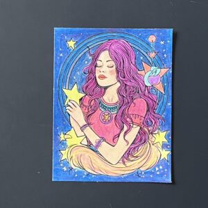 Coloriage - Dans les étoiles