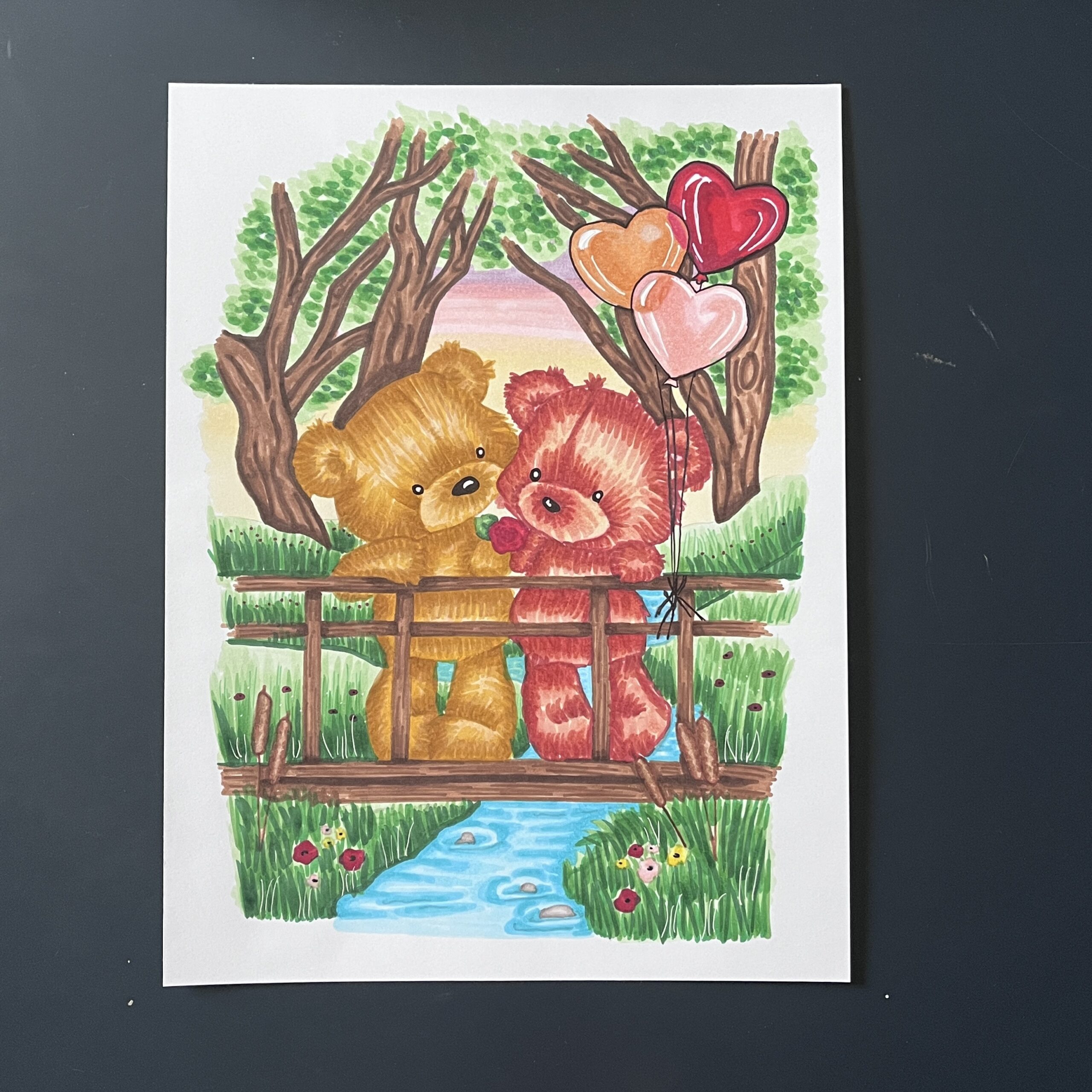 Coloriage - Sur le pont