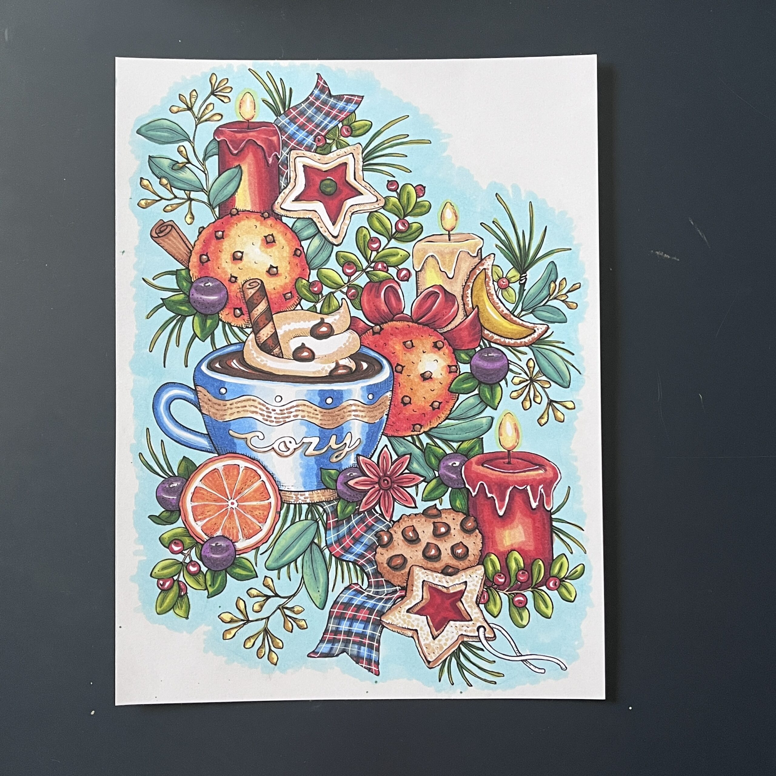 Coloriage - Festivités de Noël