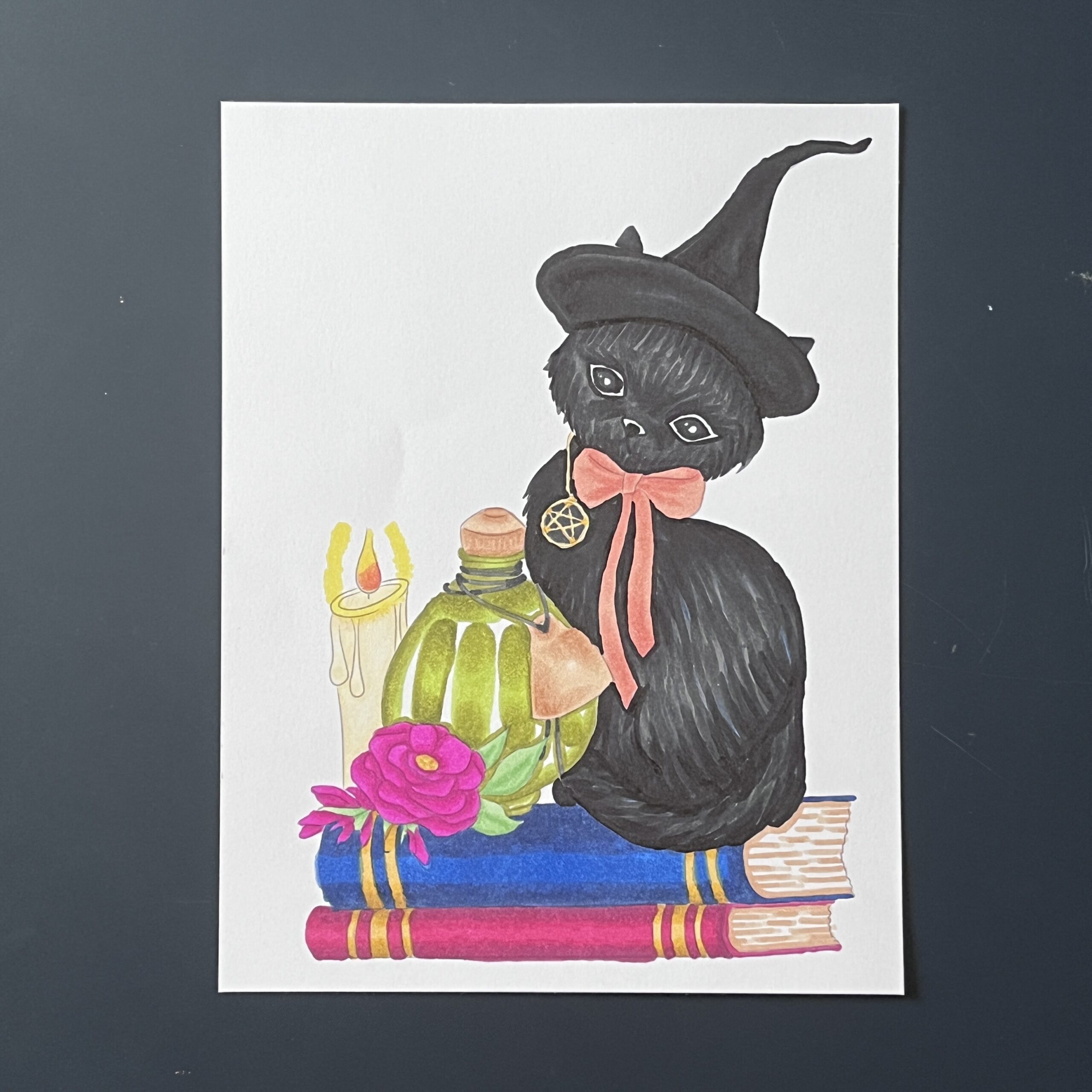 Coloriage - Chat sorcier