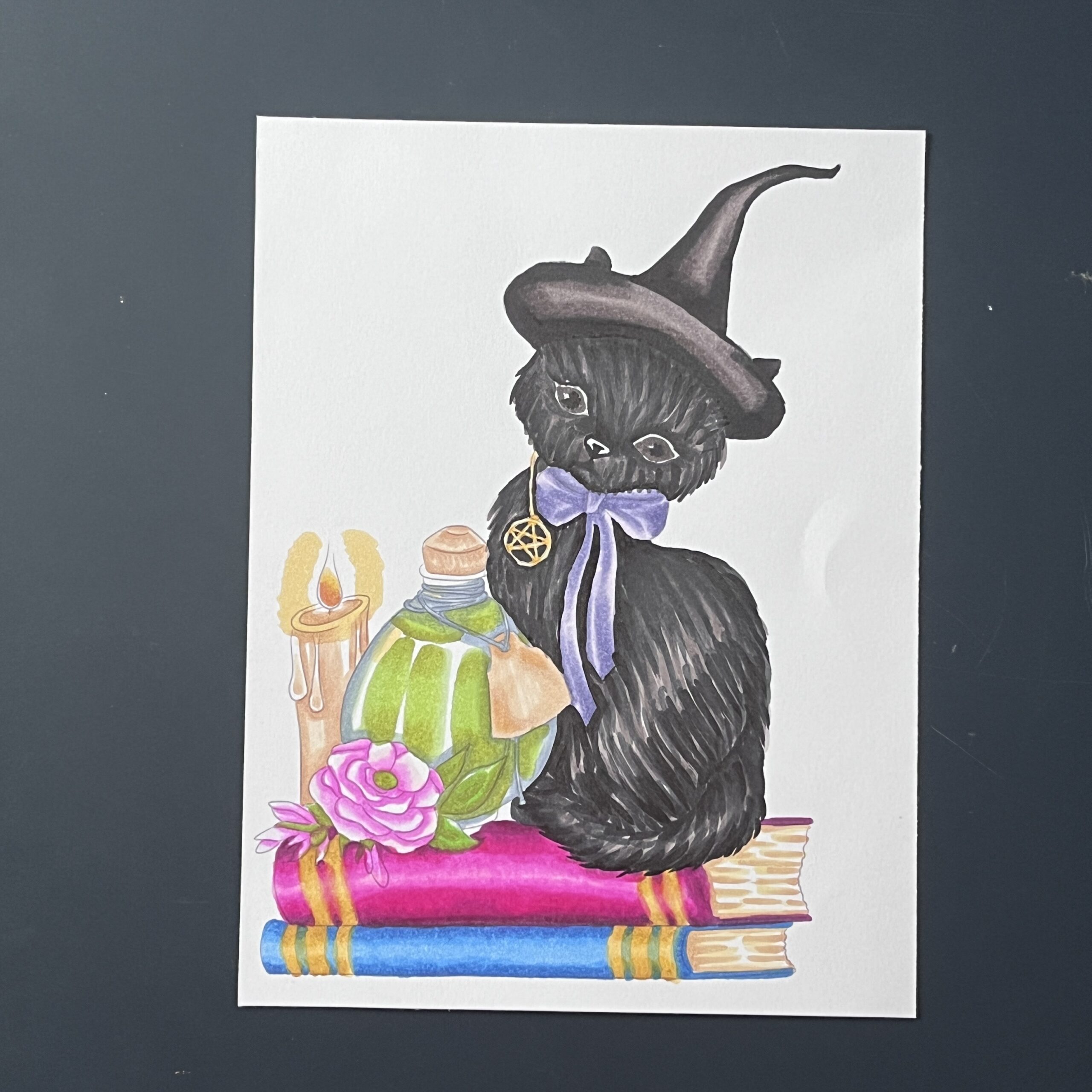 Coloriage - Chat sorcier