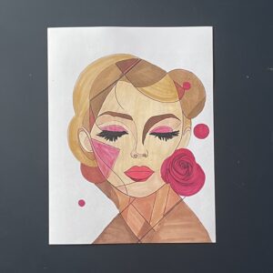 Coloriage - Portrait géométrique