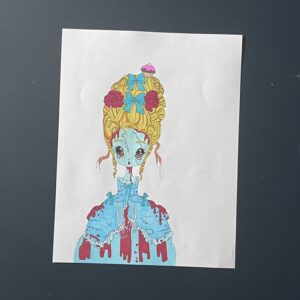 Coloriage - Marie-Antoinette Halloween