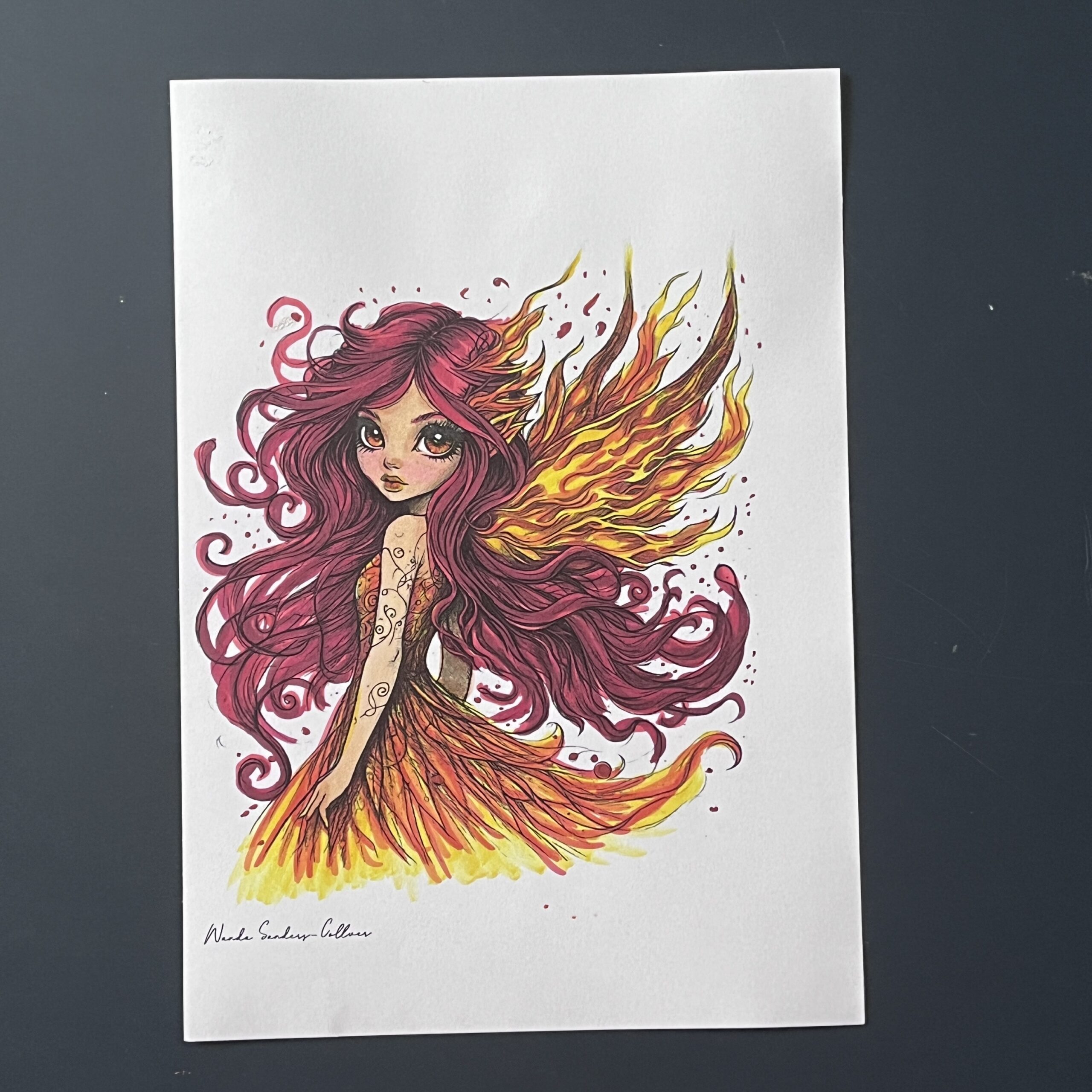 Coloriage - Fée du feu