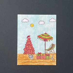 Coloriage - Noël en juillet