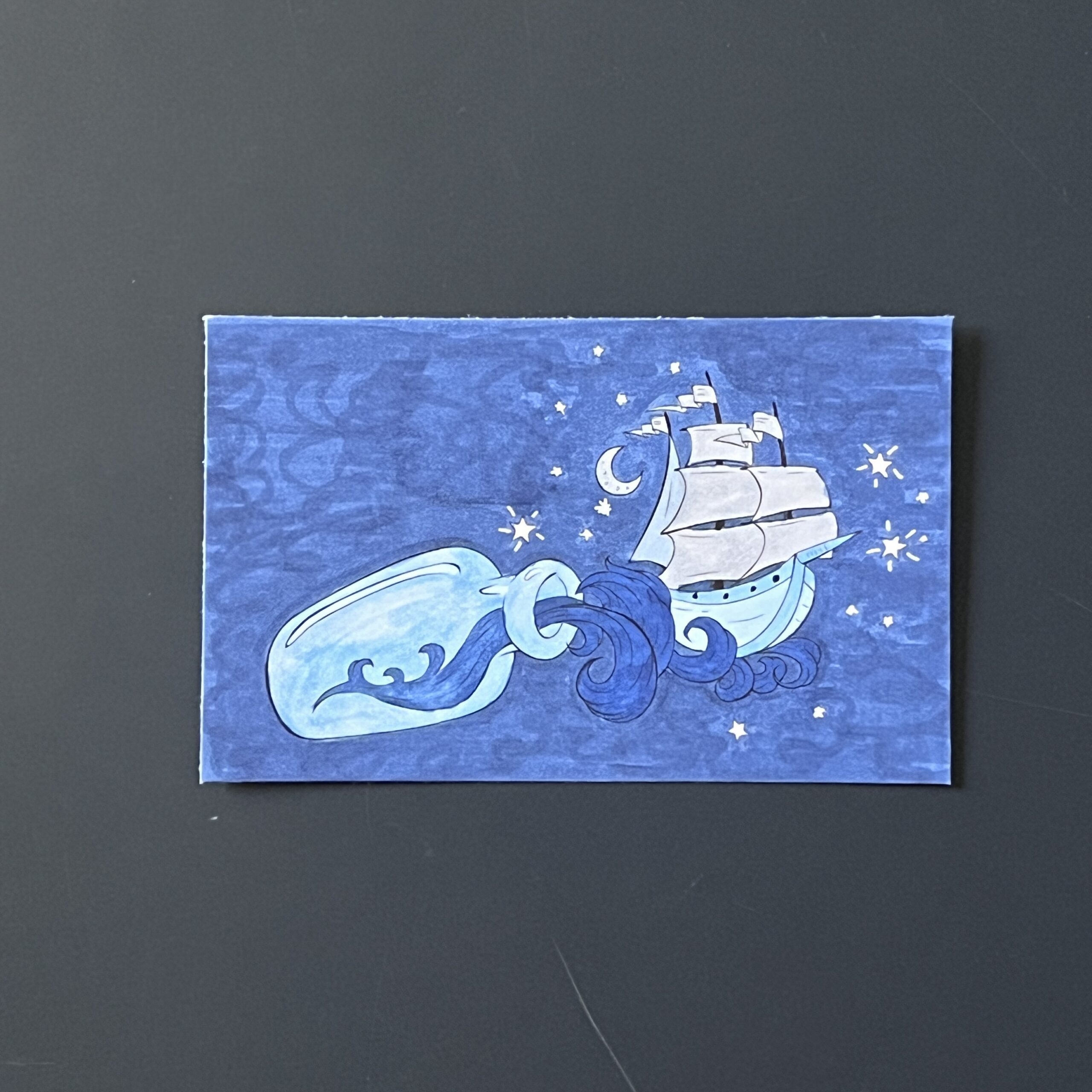 Coloriage - Bateau en vol