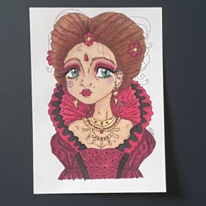 Coloriage - Reine de coeur