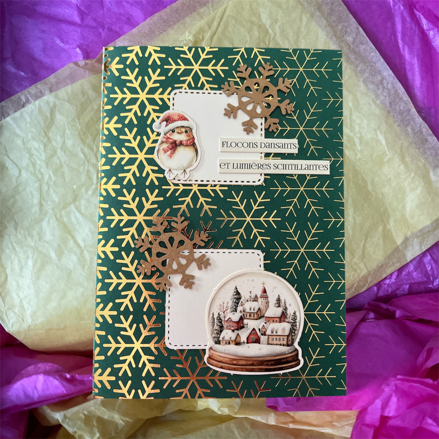 Carte - Flocons dansants...